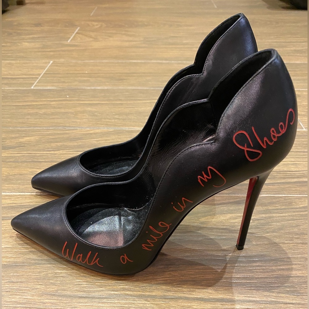 Christian louboutin “walk a mile in my shoes” heels